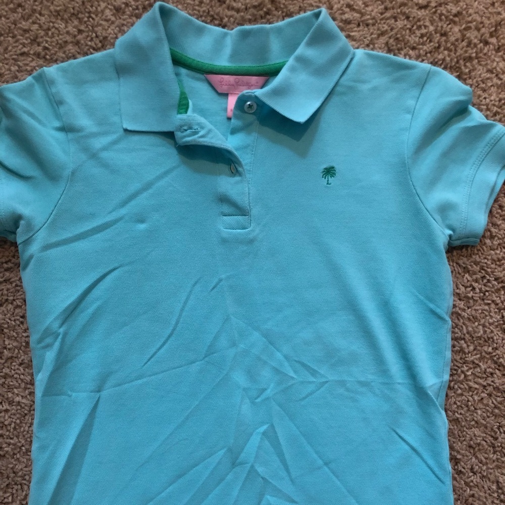 Turquoise Lily Pulitzer golf shirt